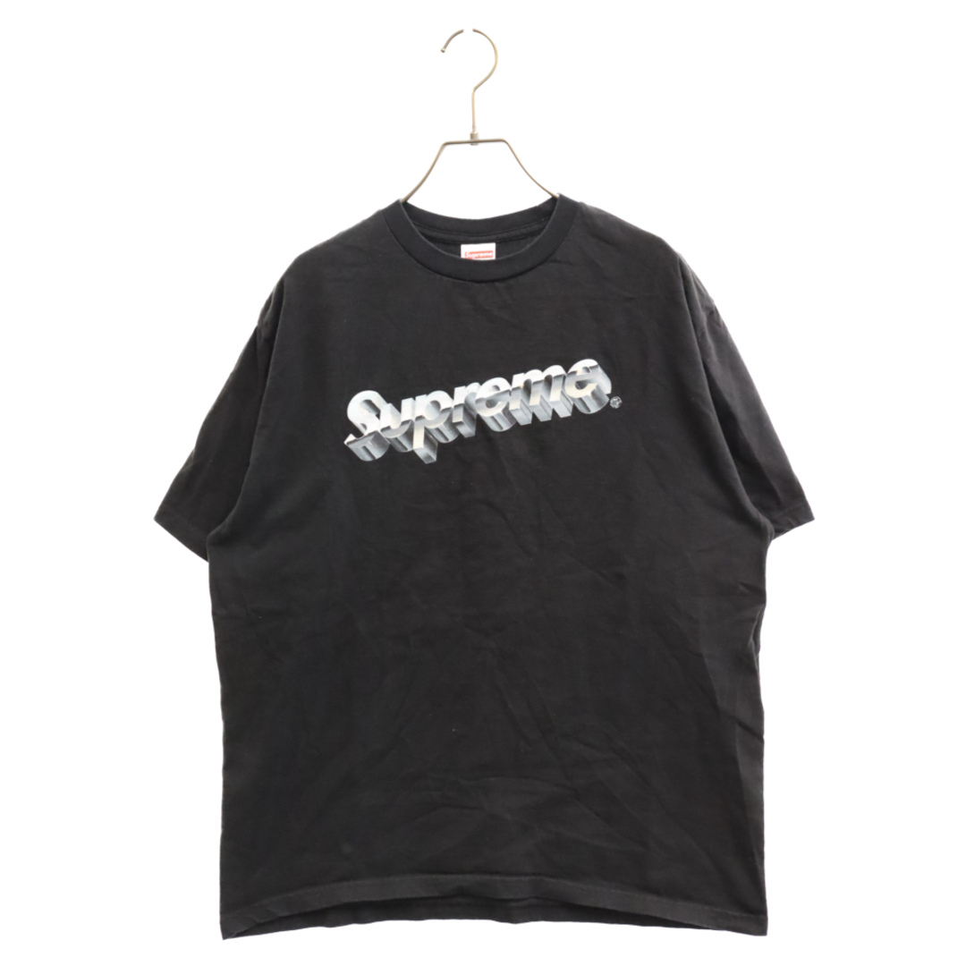 SUPREME シュプリーム 20SS Chrome Logo Tee クロームロゴ半袖Tシャツ ロゴプリントカットソー ブラック | フリマアプリ  ラクマ