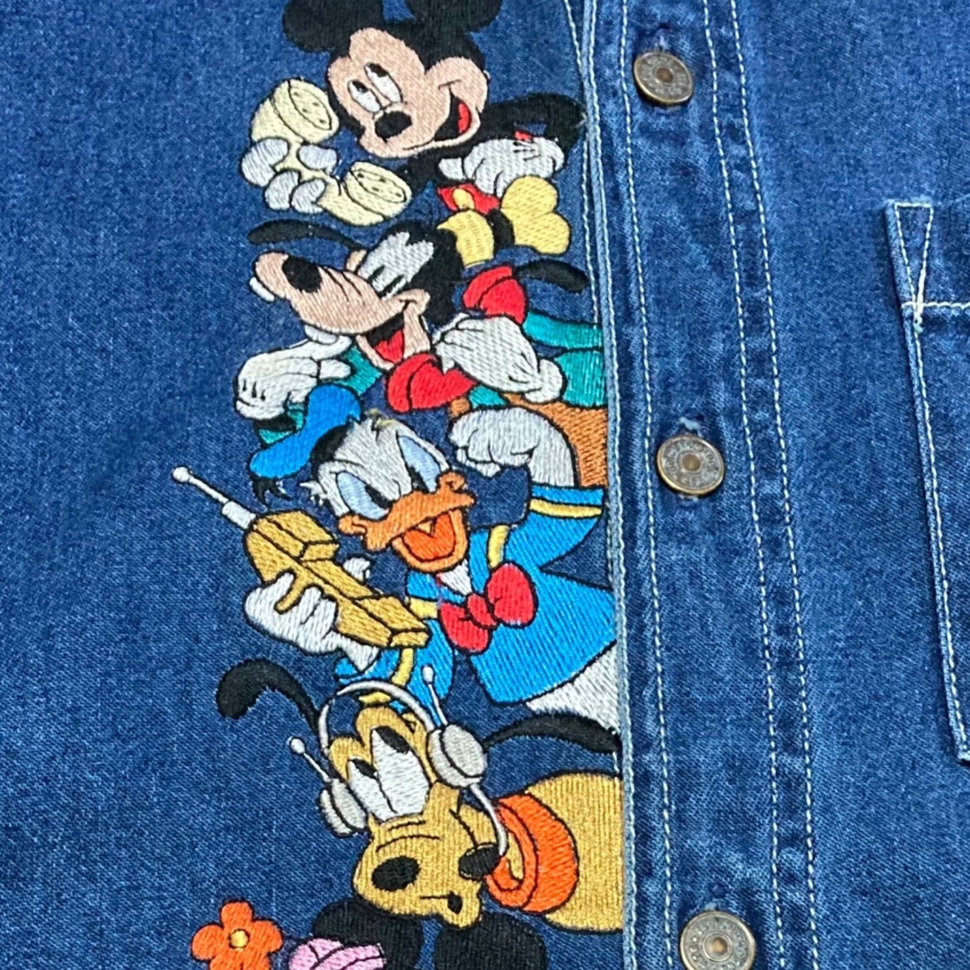 Disney - 90s USA製□TOO CUTE□ディズニー ミッキー 刺繍 デニム
