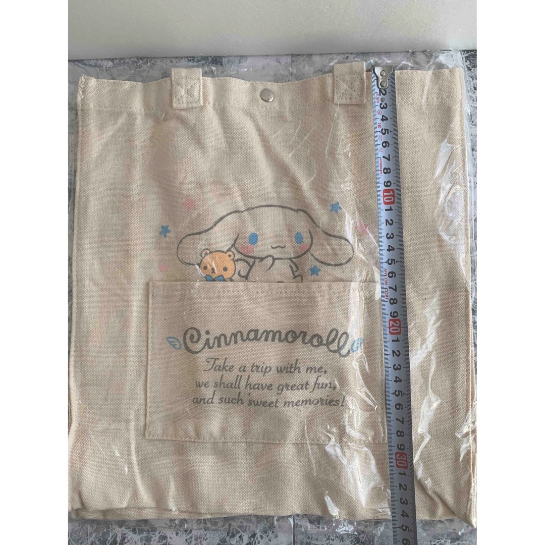 シナモロール(シナモロール)のサンリオ　ポケット付き帆布トートバッグ　シナモロール レディースのバッグ(トートバッグ)の商品写真