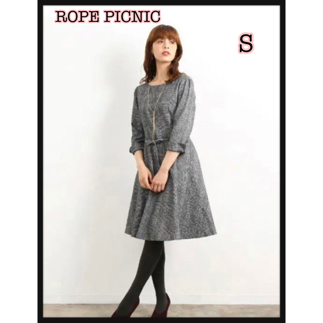 Rope' Picnic(ロペピクニック)の最終値下げ‼︎【美品】ROPE PICNIC♡グレンチェックワンピ　S レディースのワンピース(ひざ丈ワンピース)の商品写真