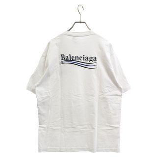 BALENCIAGA バレンシアガ 22SS Political Campaign Large Fit Tee  ポリティカルキャンペーンロゴクルーネック半袖Tシャツ 641675 TKVJ1 ホワイト