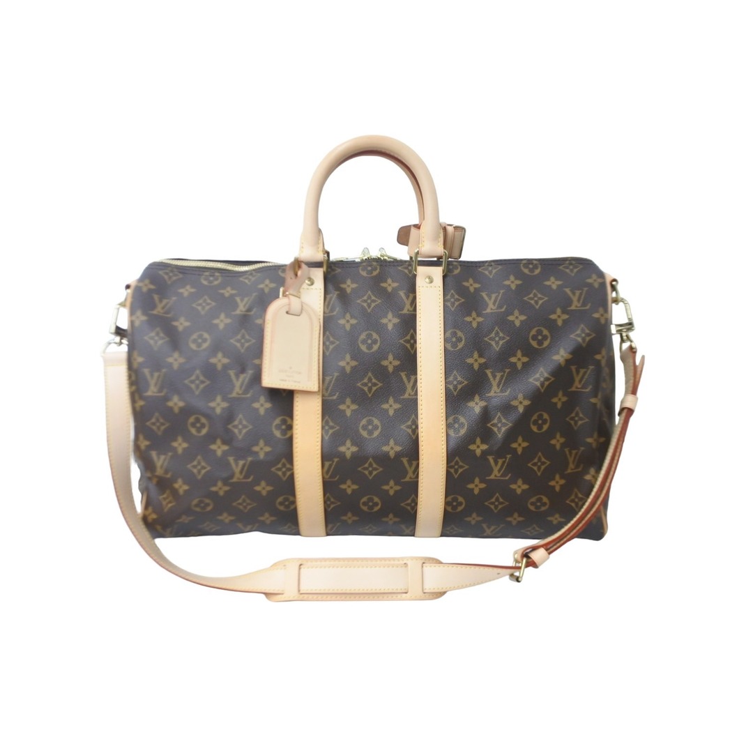 極美品 LOUIS VUITTON ルイ・ヴィトン ボストンバッグ キーポル バンドリエール 45 モノグラム M41418 ゴールド金具  55687