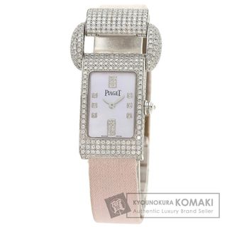 ピアジェ(PIAGET)のPIAGET P10038 ミスプロトコール 腕時計 K18WG 革xサテン レディース(腕時計)