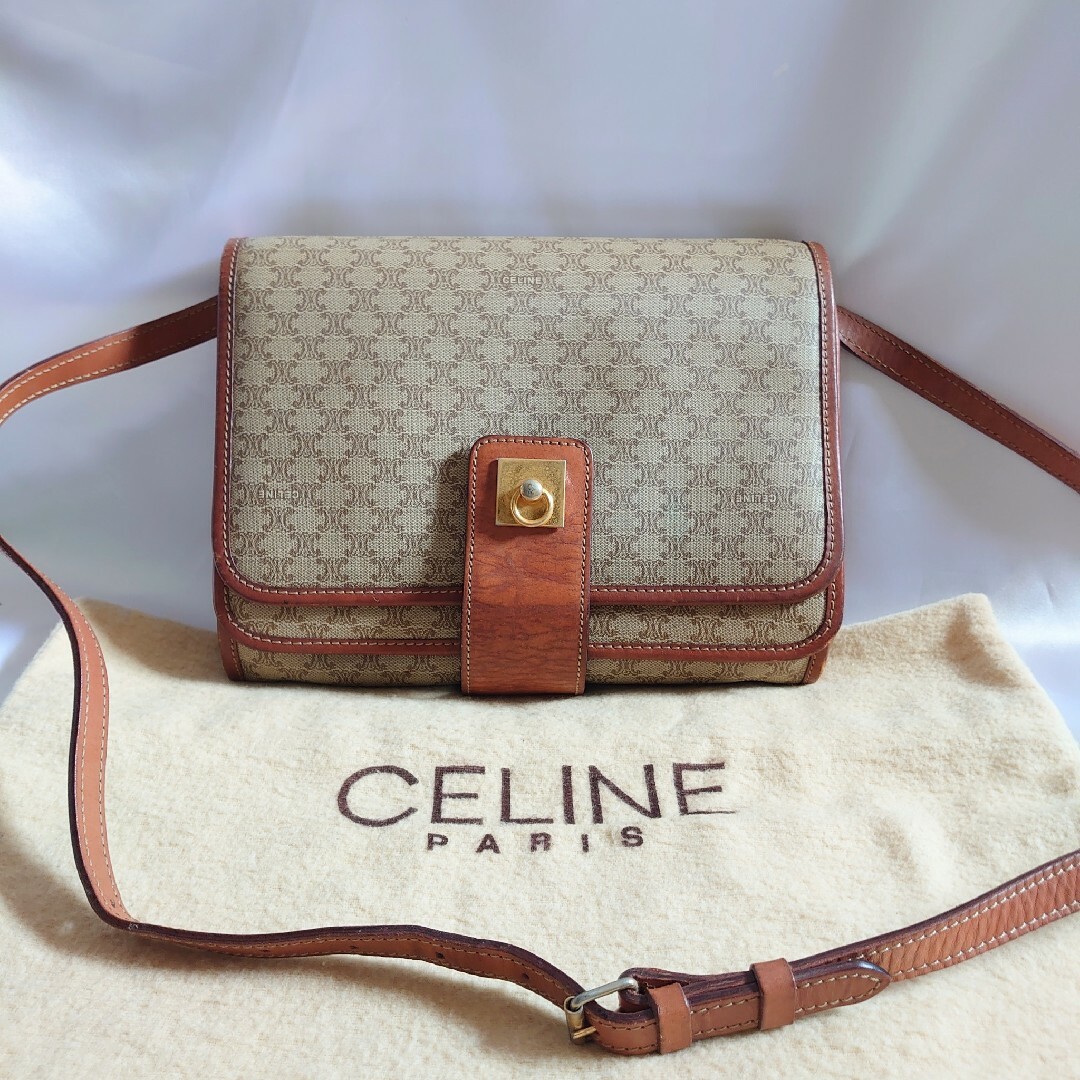 CELINE マカダム柄 ショルダーバック ヴィンテージ-