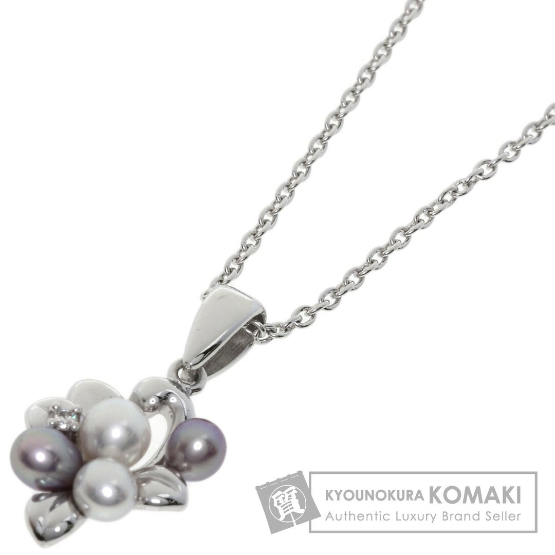 TASAKI パール 真珠 ダイヤモンド ネックレス K14WG レディース