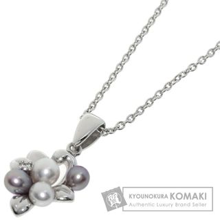 タサキ(TASAKI)のTASAKI パール 真珠 ダイヤモンド ネックレス K14WG レディース(ネックレス)