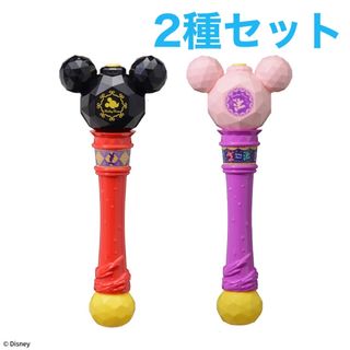 ディズニー(Disney)のディズニー　ミッキーマウス プラチナムザッカ バブルワンド　黒　ピンク(キャラクターグッズ)