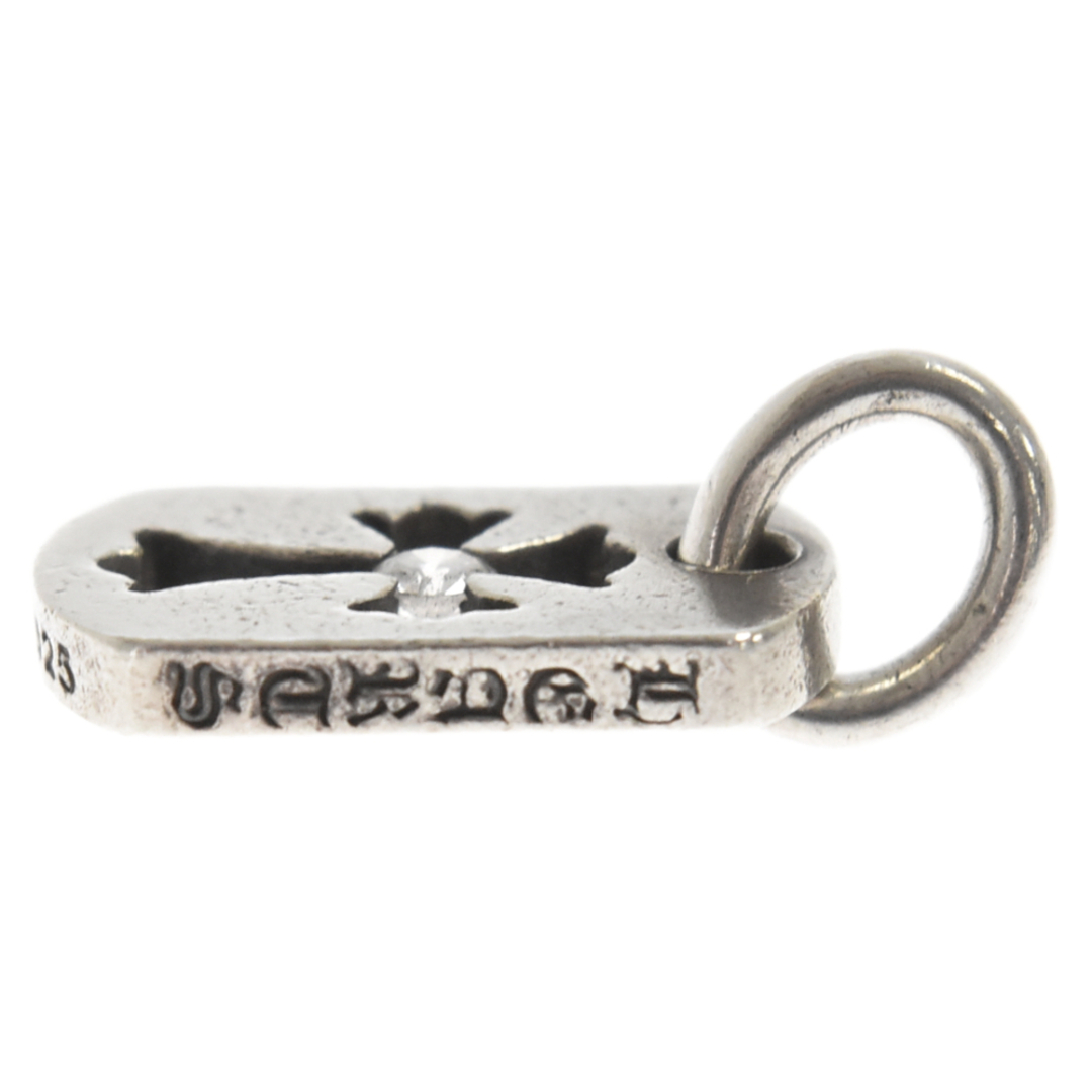 CHROME HEARTS クロムハーツ DT TNY CO CRS 1DIA/タイニーカットアウトクロスドッグタグ 1ダイヤ/チャームネックレストップ 3