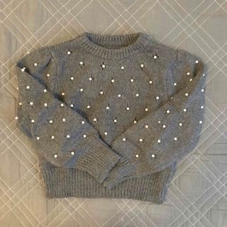 ザラキッズ(ZARA KIDS)のzara パールつきセーター(ニット)