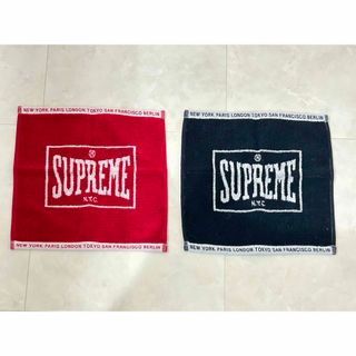 シュプリーム(Supreme)のシュプリーム　ハンドタオル　赤・黒　(ノベルティグッズ)