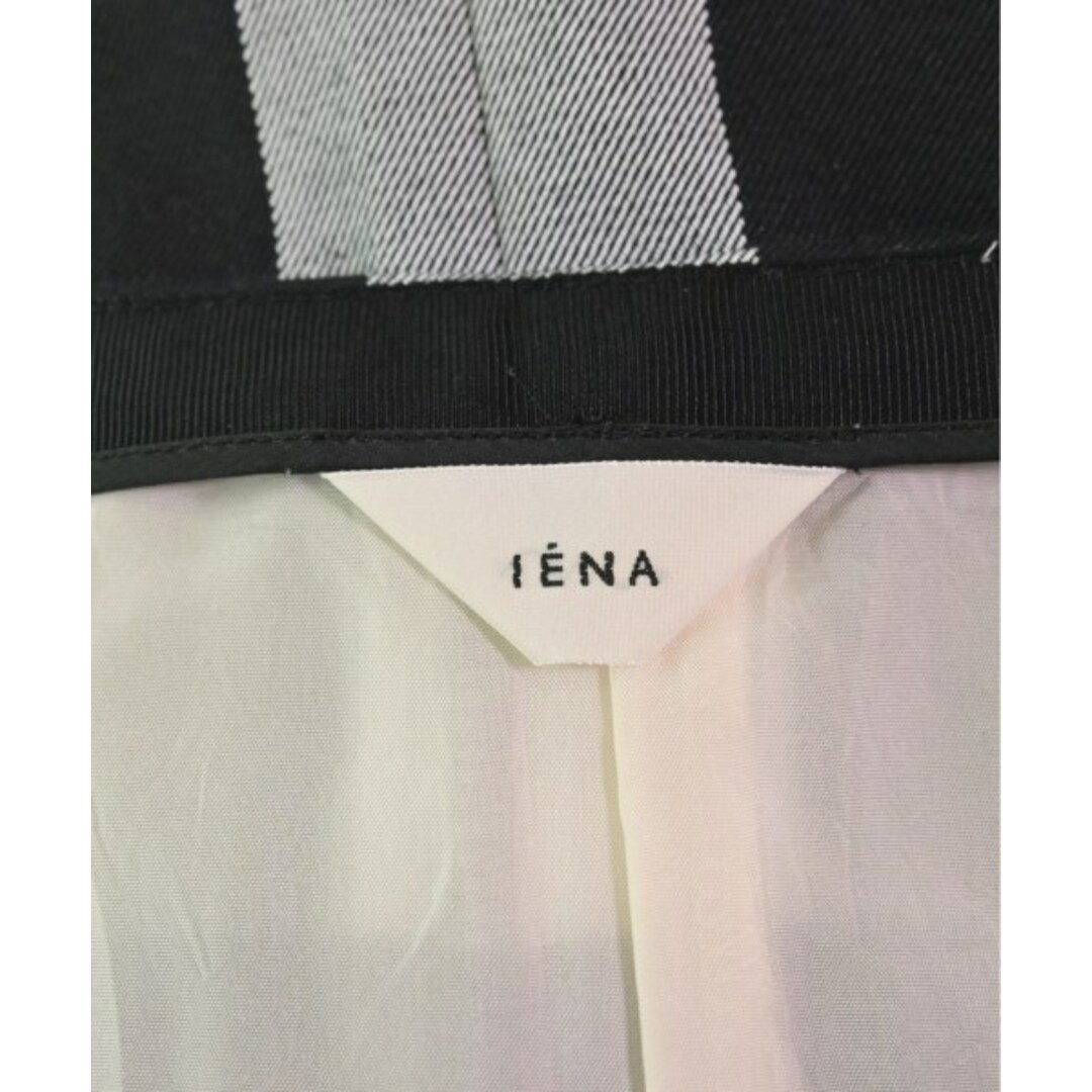 IENA(イエナ)のIENA イエナ ロング・マキシ丈スカート 40(M位) 白x黒(チェック) 【古着】【中古】 レディースのスカート(ロングスカート)の商品写真