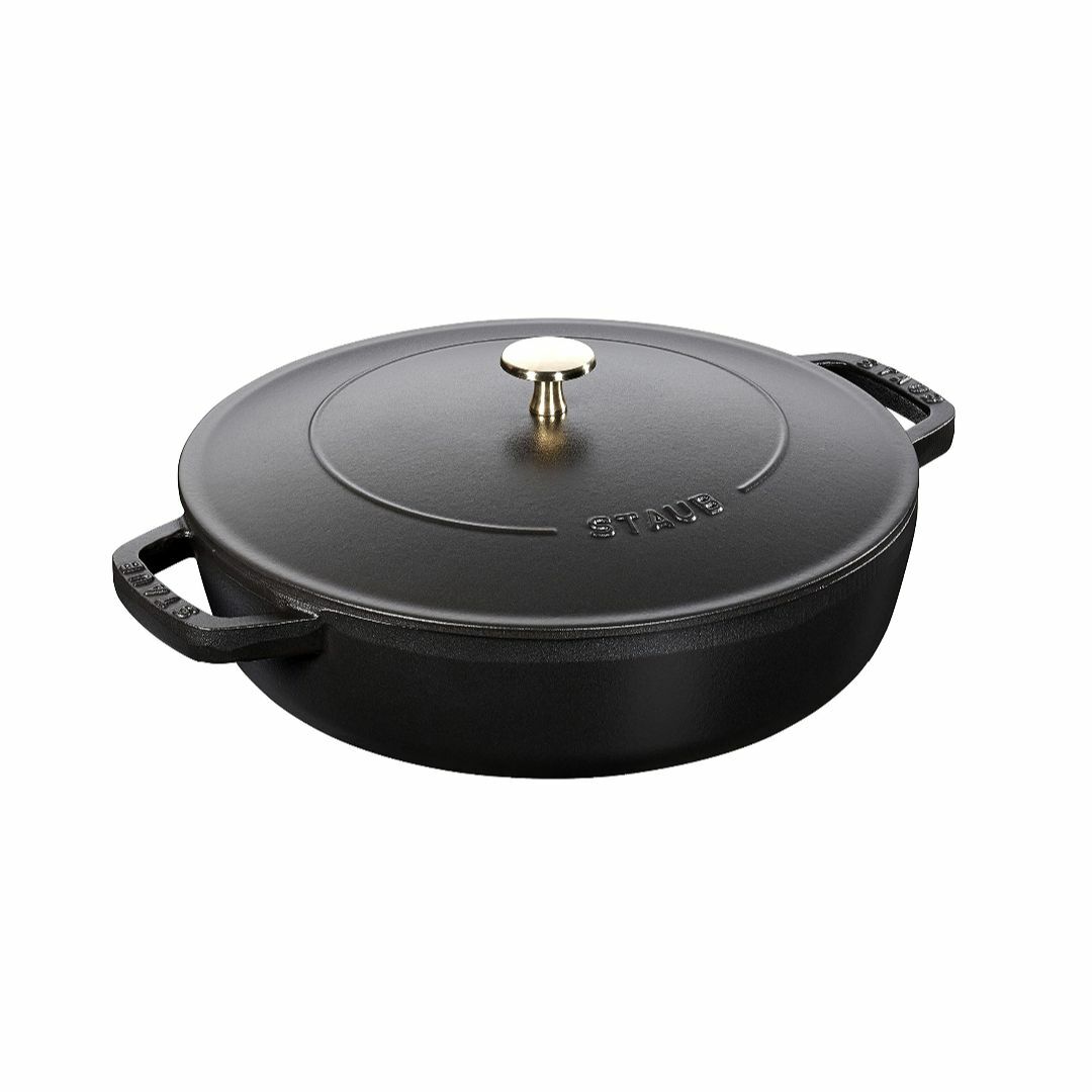 staub ストウブ  ブレイザー ソテーパン ブラック 24cm  両手 鋳物