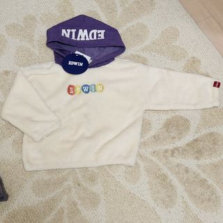 エドウィン(EDWIN)の新品 子供服 長袖 エドウィン フリースパーカー 90(Tシャツ/カットソー)