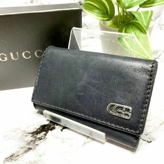 Gucci - ☆鑑定済み☆正規品☆ GUCCI グッチ/GG キーケース/黒/男女