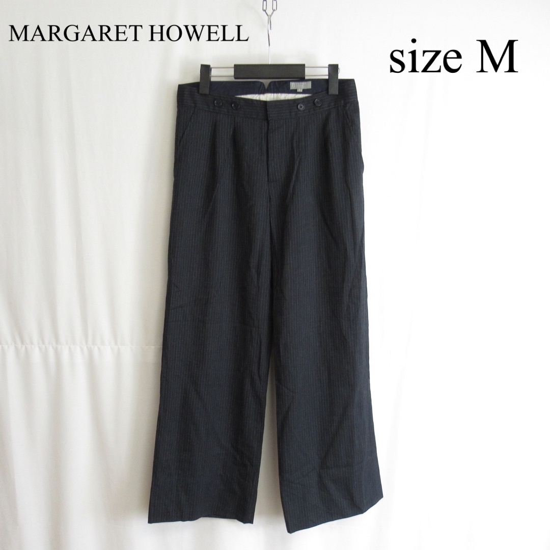 MARGARET HOWELL ワイド パンツ ストライプ スラックス ボトムス