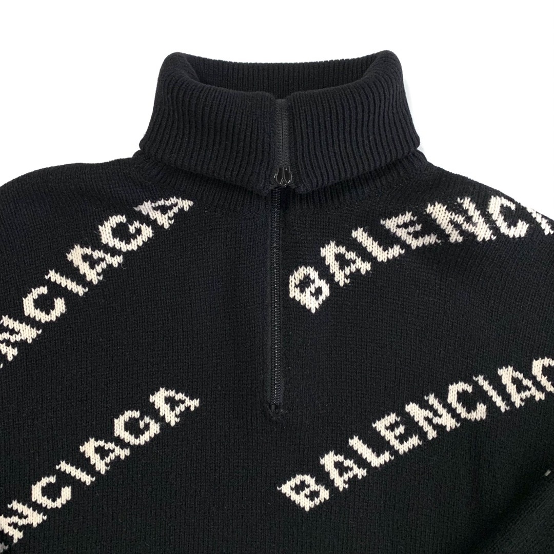 【正規品】BALENCIAGA  ハーフジップ タートルニット／メンズS