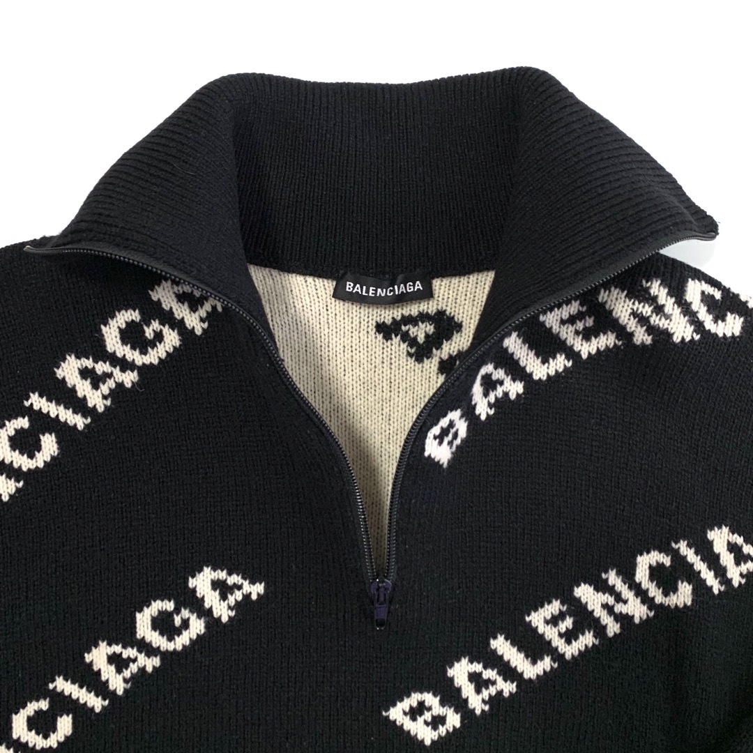 【正規品】BALENCIAGA ハーフジップ タートルニット／メンズS