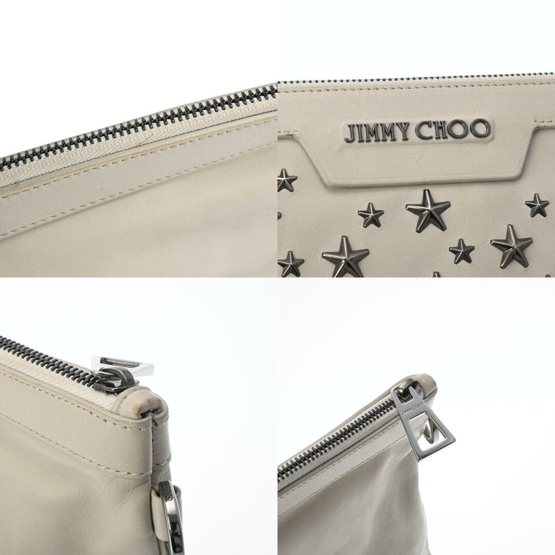 JIMMY CHOO(ジミーチュウ)のジミーチュウ  デレク スタッズ クラッチバッグ 白 メンズのバッグ(セカンドバッグ/クラッチバッグ)の商品写真