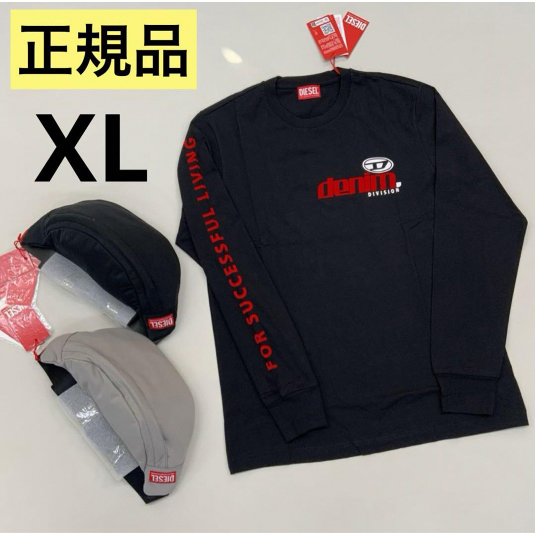 洗練されたデザイン　DIESEL　T-Just-Ls-L5　ブラック　XL