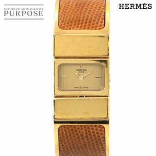 エルメス HERMES メドール ヴィンテージ レディース 腕時計 ピラミッド ゴールド スタッズ ホワイト 文字盤 クォーツ VLP 90202713