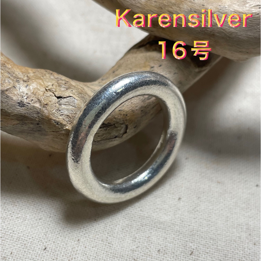 両甲丸Karen丸ラウンド　カレンシルバーリング　マリッジリング16号y10Rx メンズのアクセサリー(リング(指輪))の商品写真