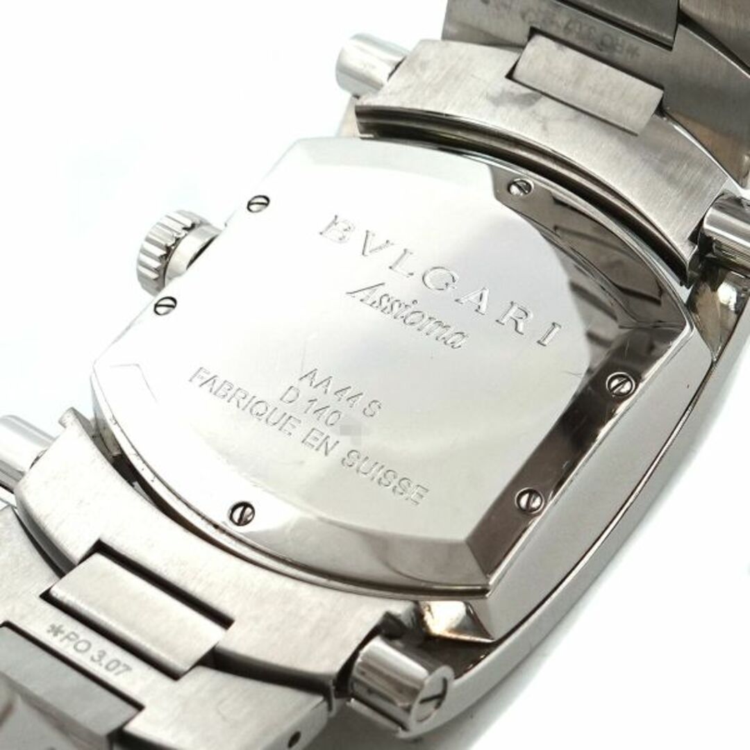 ブルガリ BVLGARI アショーマ AA44S メンズ 腕時計 デイト ホワイト 文字盤 オートマ 自動巻き ウォッチ Assioma VLP 90163600