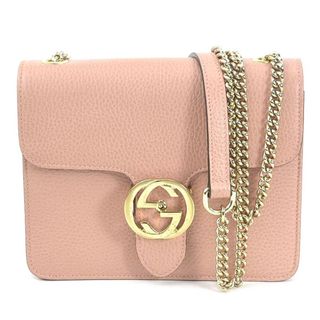 グッチ(Gucci)のグッチ GUCCI 斜め掛けショルダーバッグ レザー/メタル ピンクベージュ/ゴールド レディース 510304 送料無料【中古】 e57041a(ショルダーバッグ)