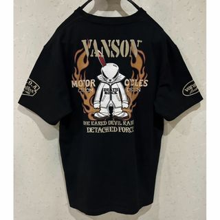 バンソン(VANSON)の＊VANSON×デスラビット 白服 刺繍 半袖Tシャツ トップス XL(Tシャツ/カットソー(七分/長袖))