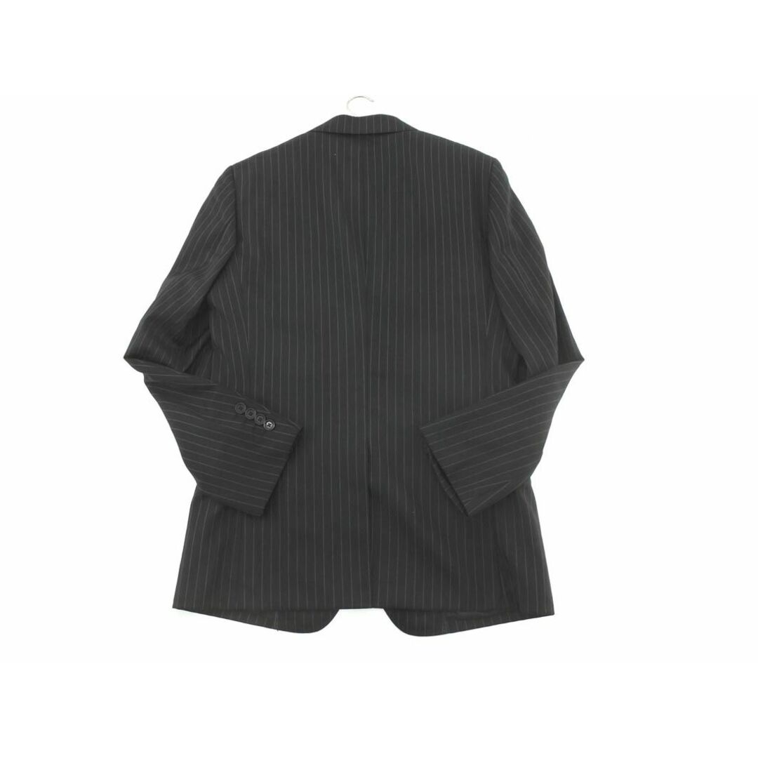 DKNY ダナキャランニューヨーク ウール100% ストライプ セットアップ ジャケット パンツ スーツ 黒 ◇■ メンズ