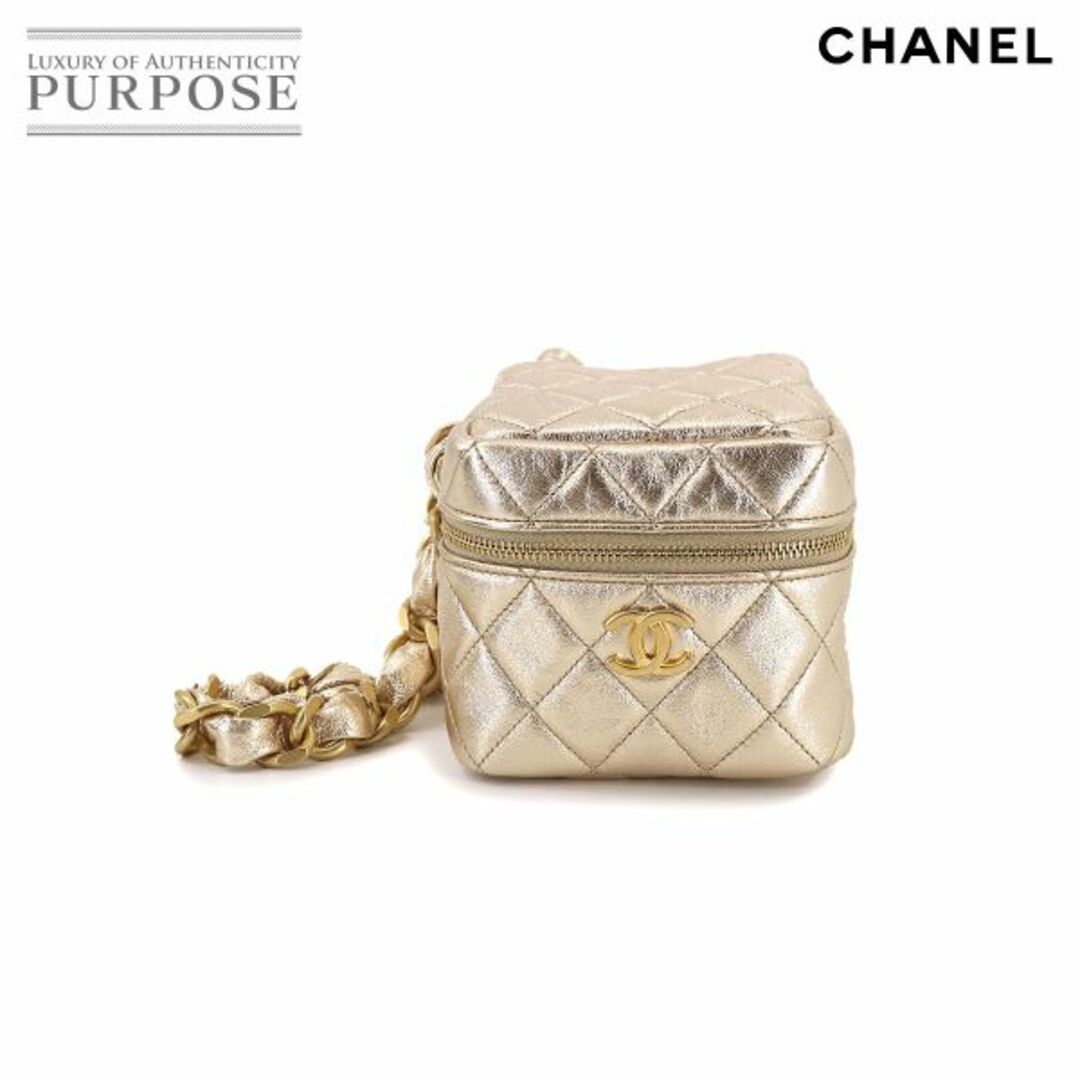 未使用 展示品 シャネル CHANEL マトラッセ チェーン クラッチ バッグ レザー ゴールド AP2803 VLP 90173896