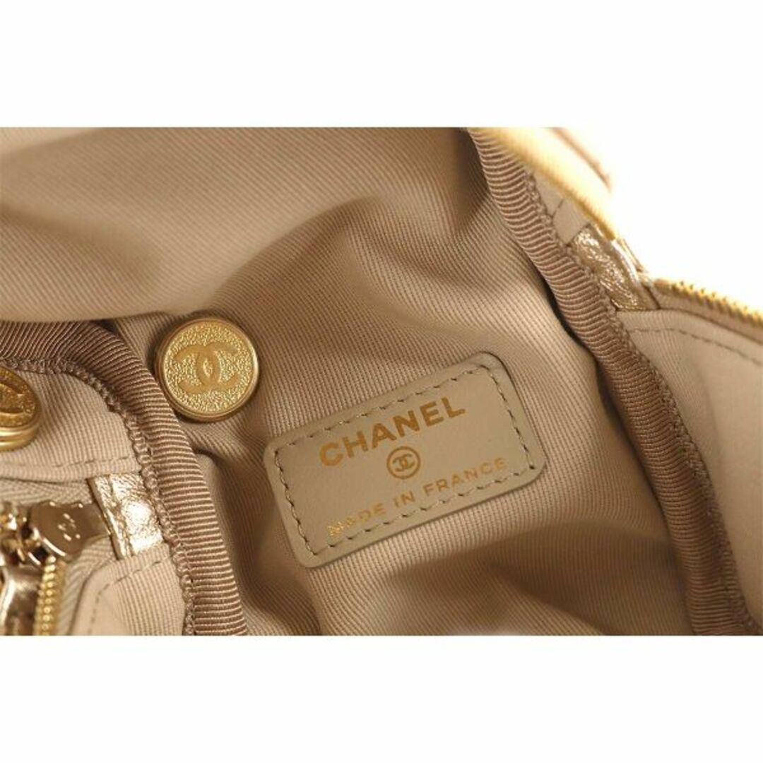 未使用 展示品 シャネル CHANEL マトラッセ チェーン クラッチ バッグ レザー ゴールド AP2803 VLP 90173896