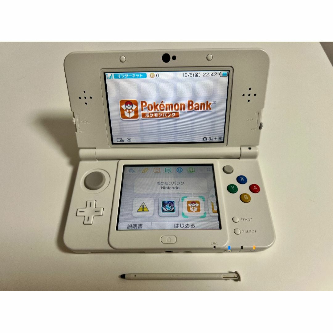 newニンテンドー３DS本体ホワイト　ポケモンソフト１８本セット