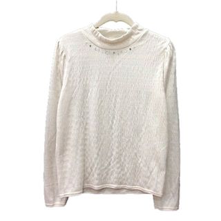 マジェスティックレゴン(MAJESTIC LEGON)のマジェスティックレゴン ニット カットソー ハイネック 長袖 F 白 ■MO(ニット/セーター)