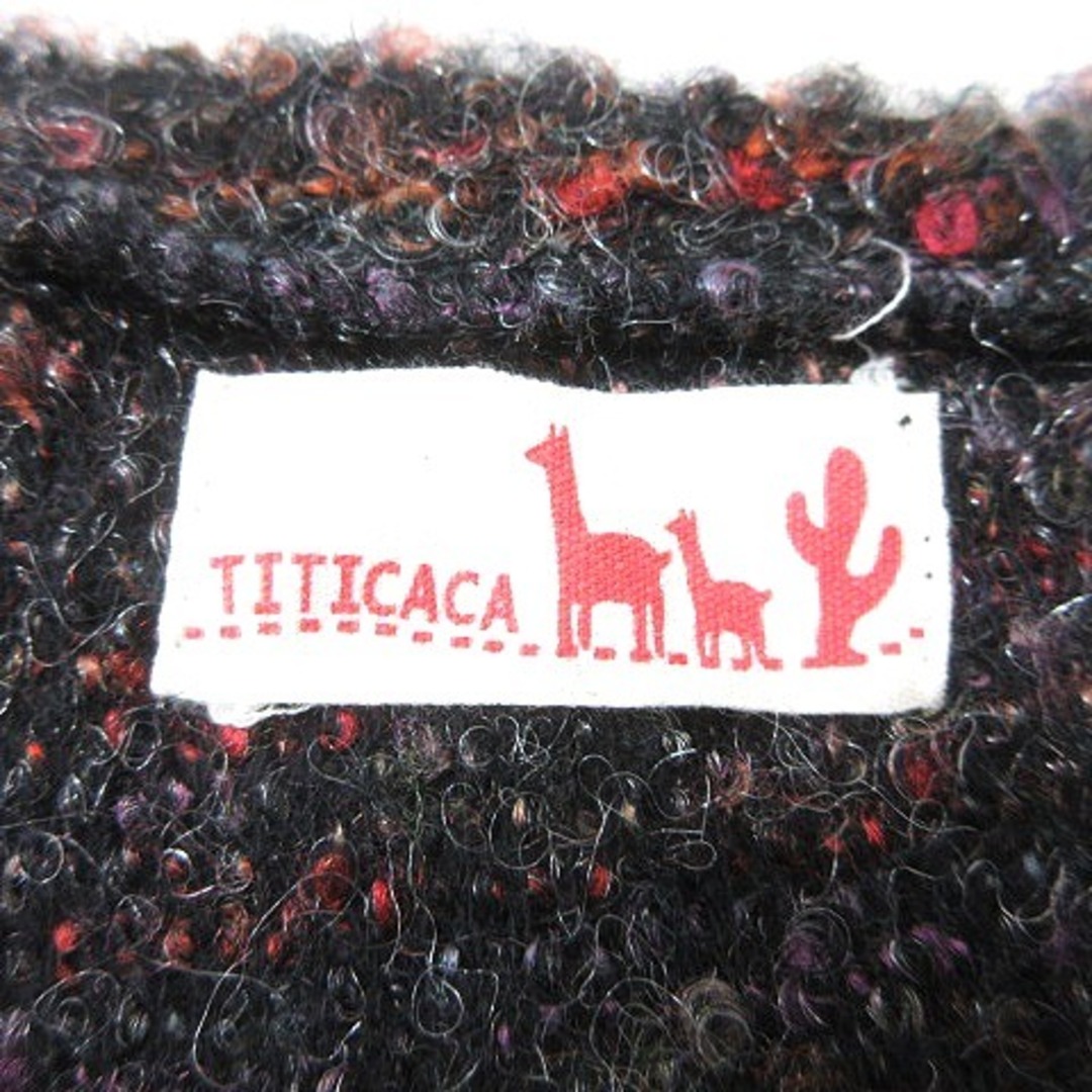 titicaca(チチカカ)のチチカカ titicaca ニット セーター 総柄 長袖 F 黒 ■MO レディースのトップス(ニット/セーター)の商品写真