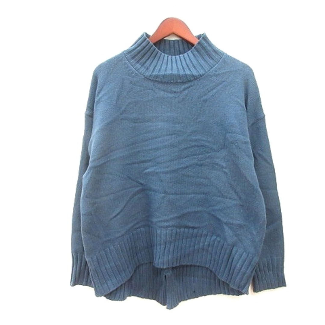 ロペピクニック ニット セーター ハイネック 長袖 40 紺 ネイビー ■MO