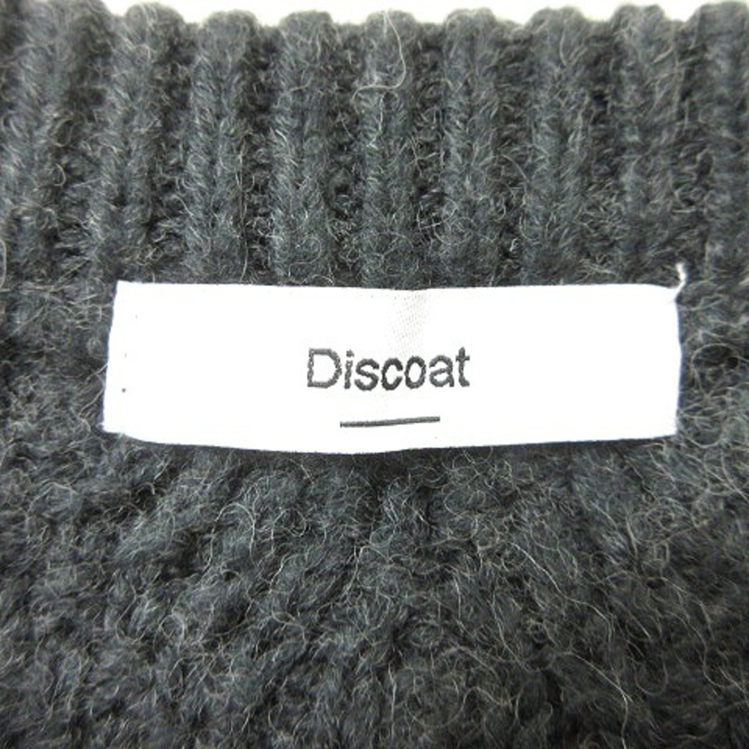 Discoat(ディスコート)のディスコート ニット セーター 長袖 ケーブル F グレー ■MO レディースのトップス(ニット/セーター)の商品写真