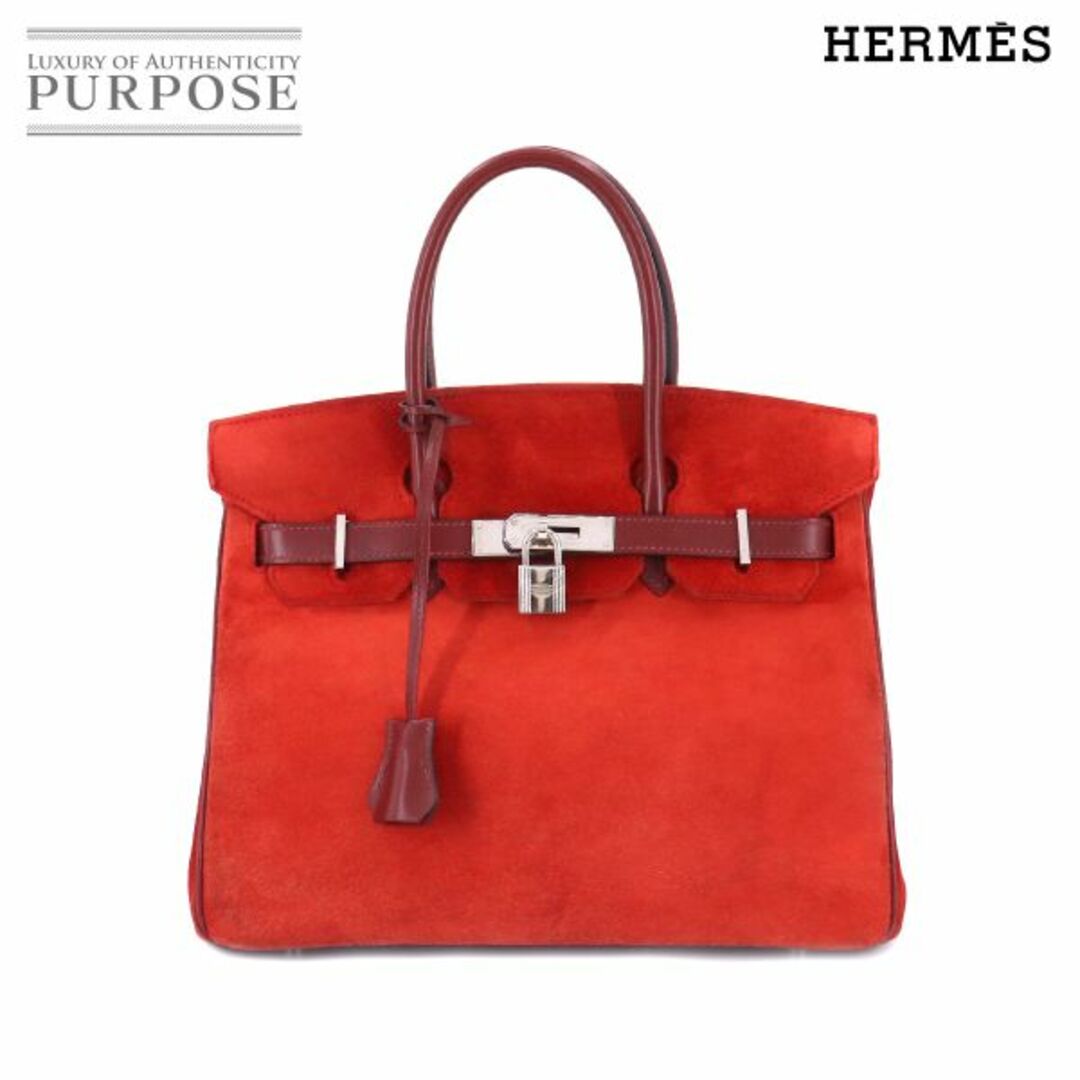 Hermes(エルメス)のエルメス HERMES バーキン30 ハンド バッグ ドブリス ボックスカーフ レッド ルージュアッシュ □K刻印 シルバー 金具 VLP 90184157 レディースのバッグ(ハンドバッグ)の商品写真