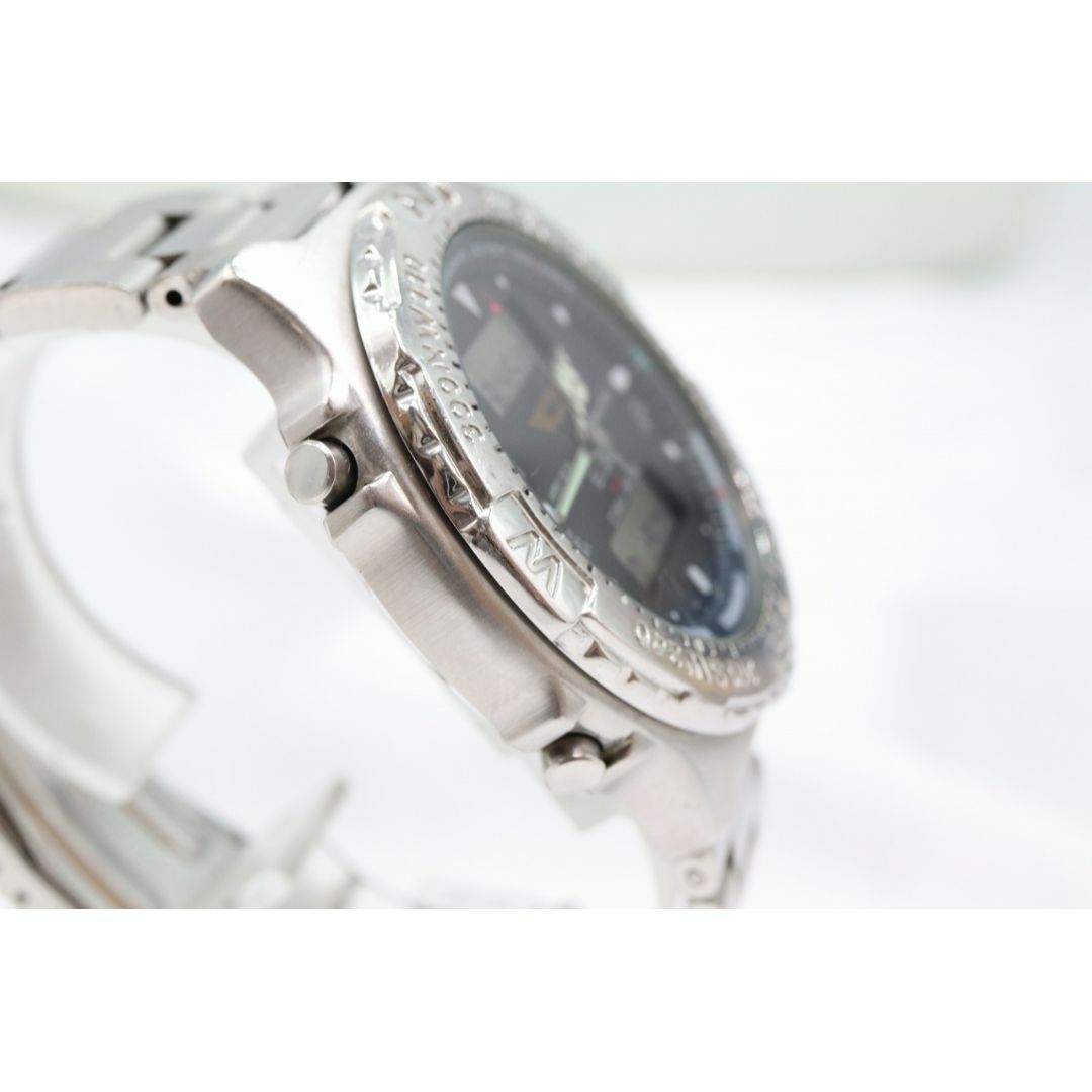 【W91-9】レア 動作品 電池交換済 エルジン デジアナ 回転ベゼル 腕時計