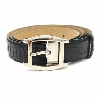Cartier - □カルティエ ベルト ブラック シルバー金具 中古 男性の