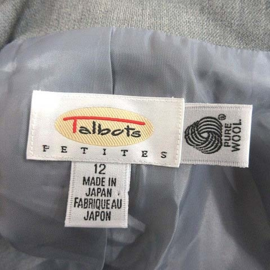 TALBOTS(タルボット)のタルボット ジャケット テーラードカラー シングル 総裏地 ウール 12 グレー レディースのジャケット/アウター(その他)の商品写真