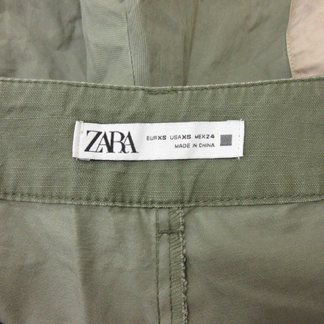 ZARA(ザラ)のザラ ワイドパンツ スカンツ 緑 カーキ ベージュ /YI レディースのパンツ(その他)の商品写真