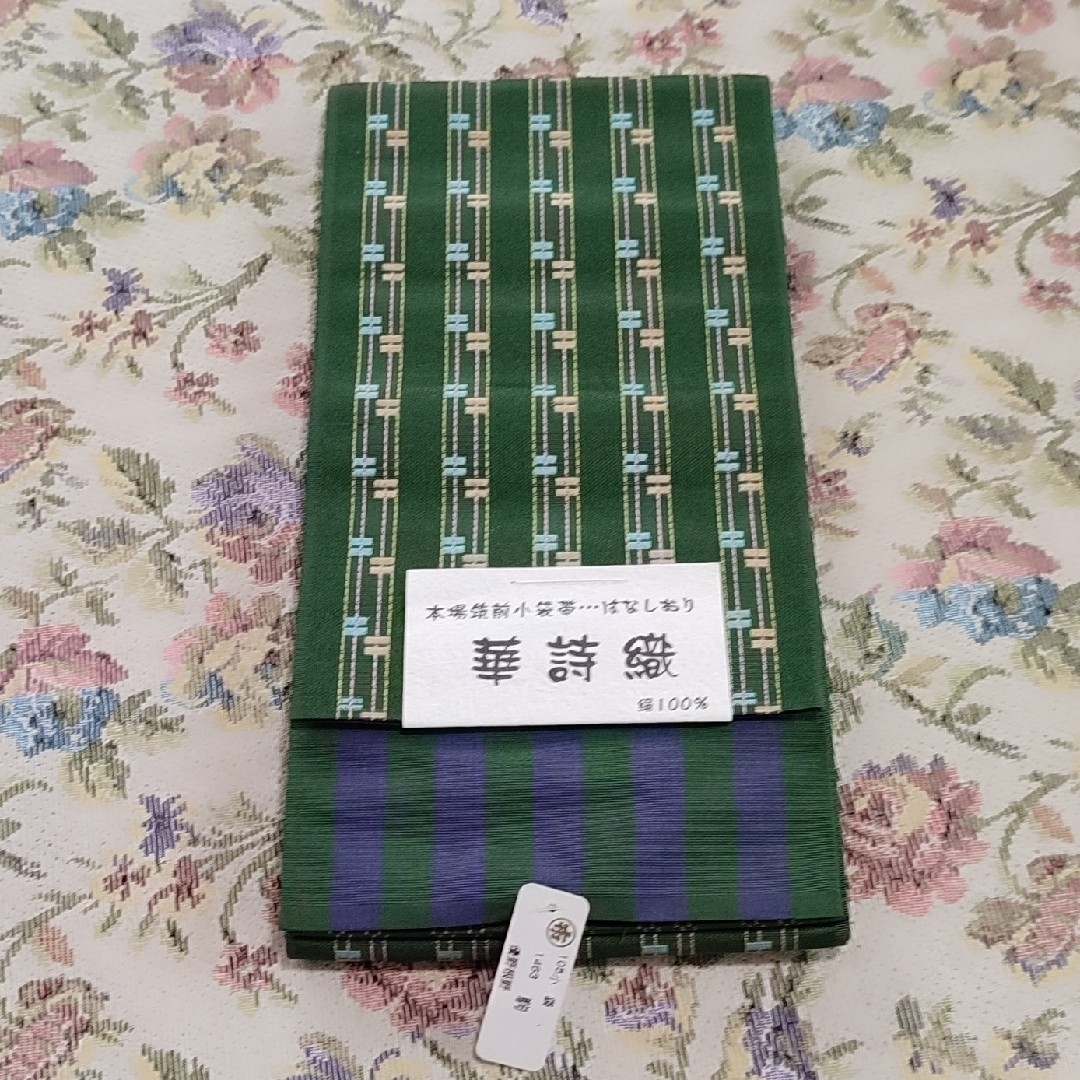 小袋帯　正絹　本場筑前博多織 レディースの水着/浴衣(帯)の商品写真