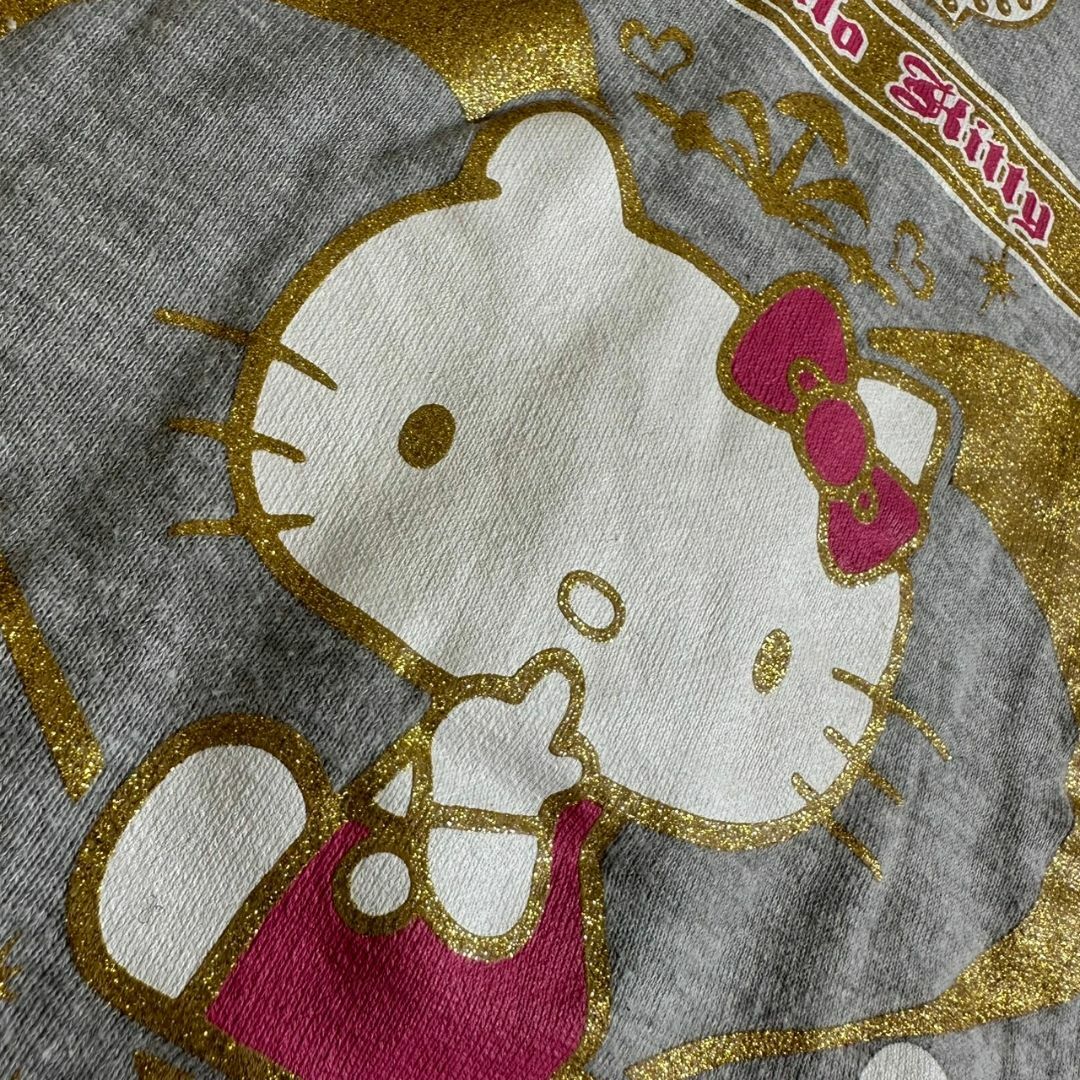 ハローキティ(ハローキティ)のSANRIO フード付きスウェットパーカー 110 キッズ/ベビー/マタニティのキッズ服女の子用(90cm~)(ジャケット/上着)の商品写真