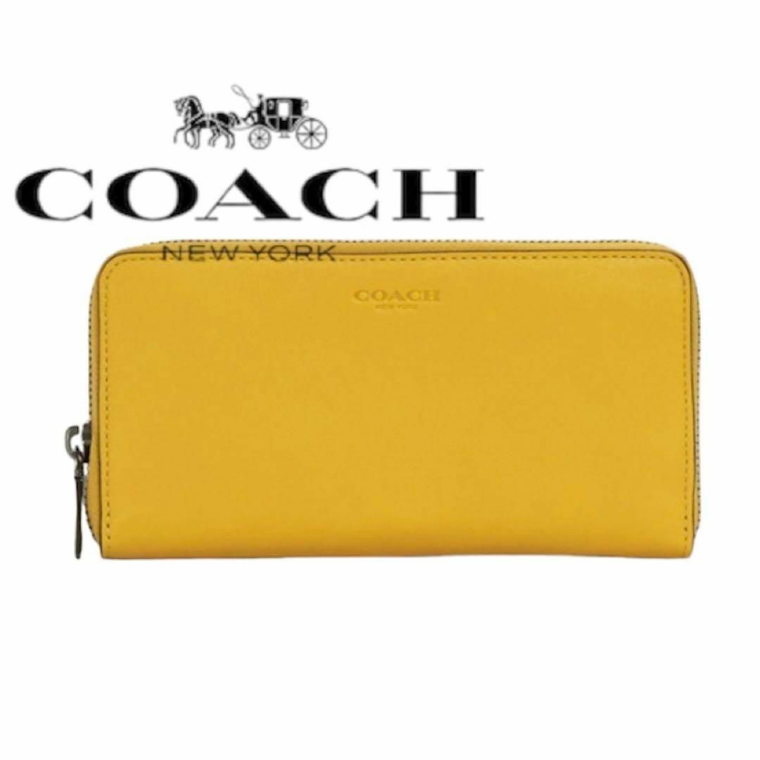 コーチ長財布 COACH財布 アコーディオン スポーツ カーフレザー財布 メンズ