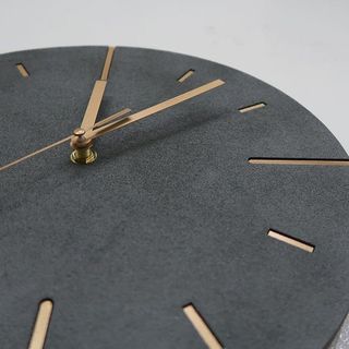 壁掛け時計 おしゃれ セメント吹付け 木製 29.5cm BT-118RGY
