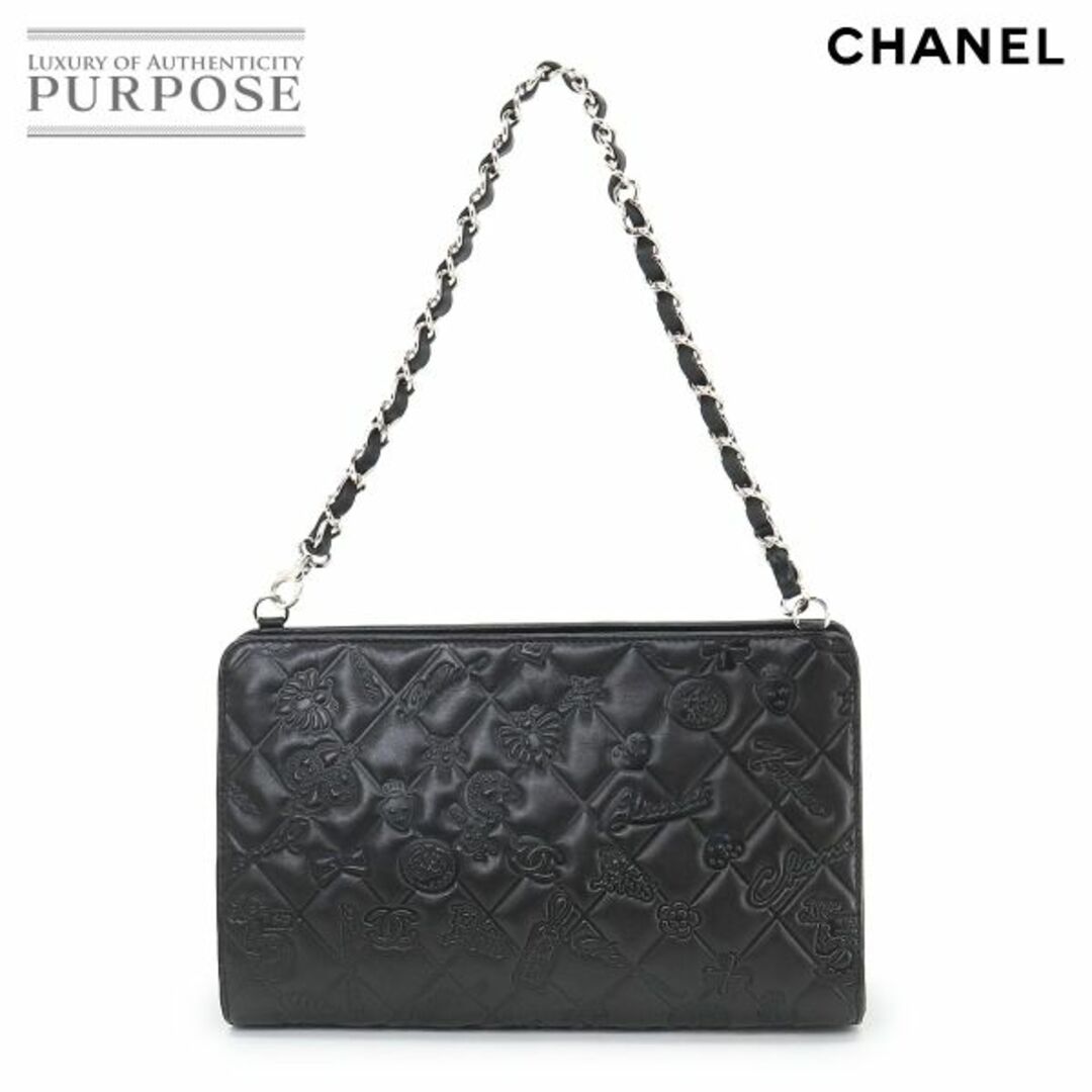 新品同様 シャネル CHANEL アイコン チェーン ショルダー バッグ　レザー ブラック A37156 シルバー 金具 VLP 90193706 |  フリマアプリ ラクマ