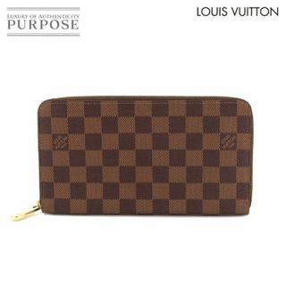 ルイヴィトン(LOUIS VUITTON)のルイ ヴィトン LOUIS VUITTON ダミエ ジッピー オーガナイザー ラウンドファスナー 長財布 エベヌ N63502 VLP 90193708(長財布)