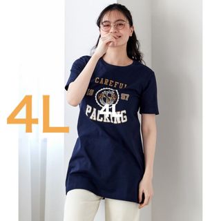 ロングTシャツ、4L(Tシャツ/カットソー(半袖/袖なし))