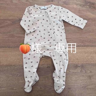 ザラキッズ(ZARA KIDS)のzarababy 3-6m 足付き　ロンパース　ジッパー(ロンパース)