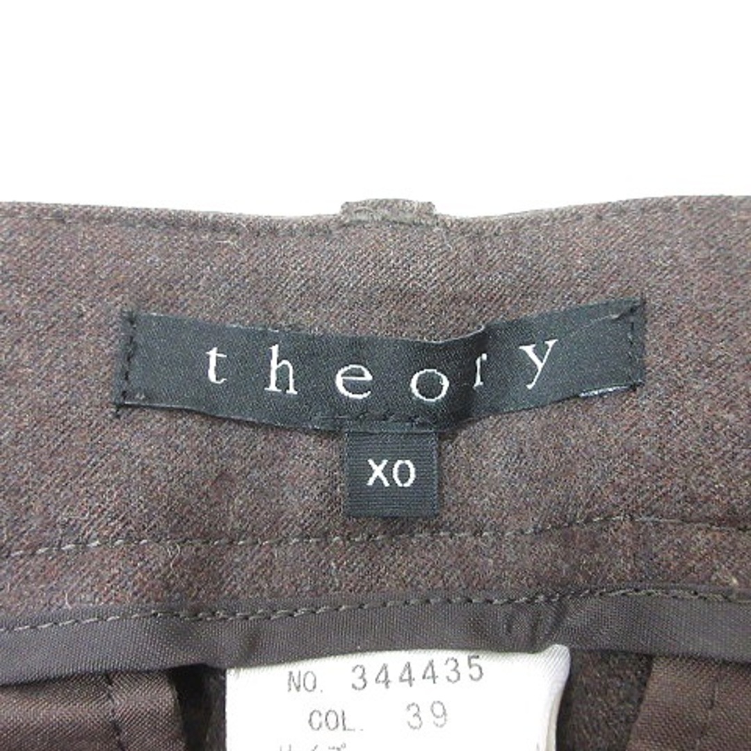 theory(セオリー)のセオリー theory ストレートパンツ スラックス ウール X0 茶 ブラウン レディースのパンツ(その他)の商品写真